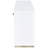 Dalton White and Distressed Pine 2-Door Storage Credenza by Coaster at Eve Furniture