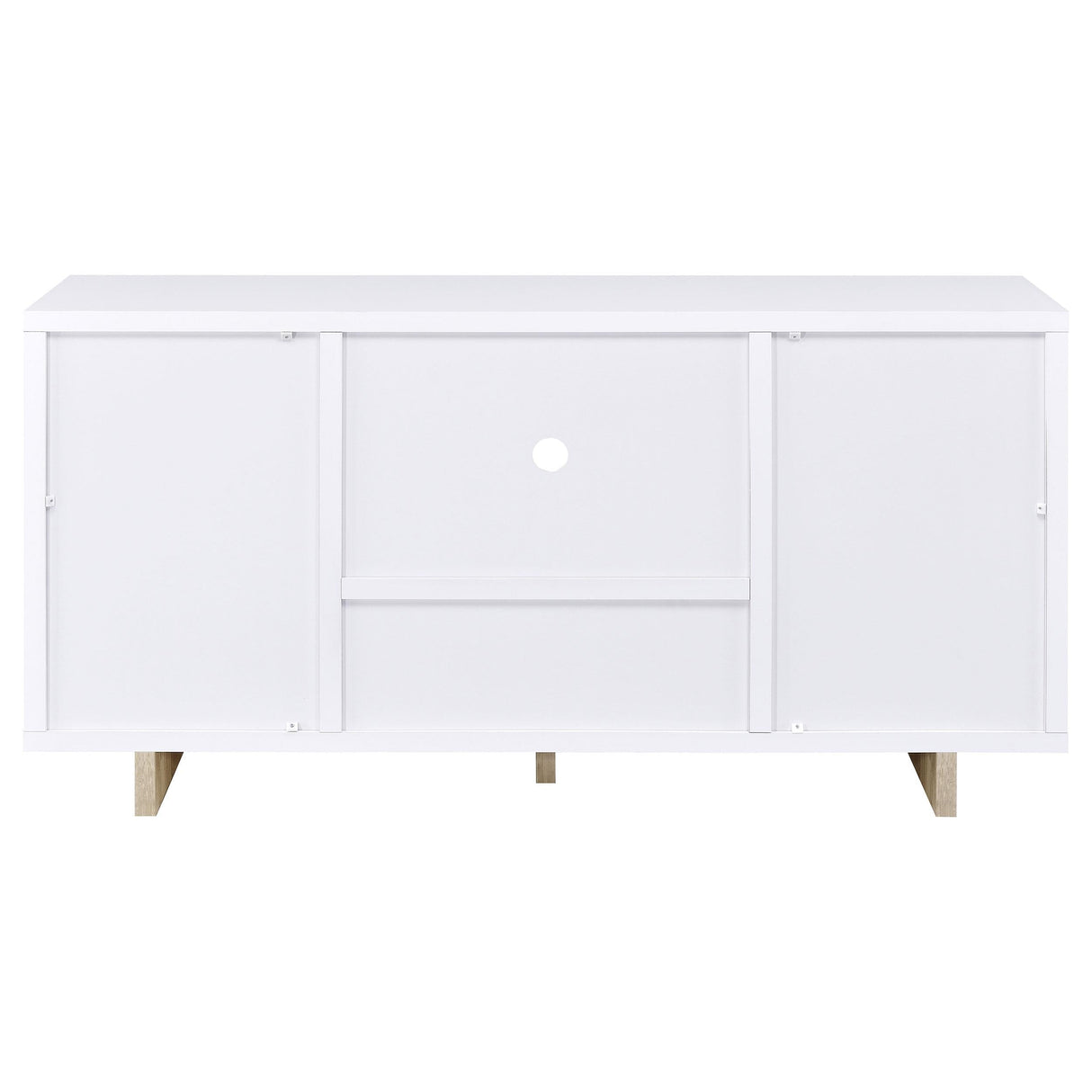 Dalton White and Distressed Pine 2-Door Storage Credenza by Coaster at Eve Furniture
