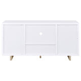 Dalton White and Distressed Pine 2-Door Storage Credenza by Coaster at Eve Furniture