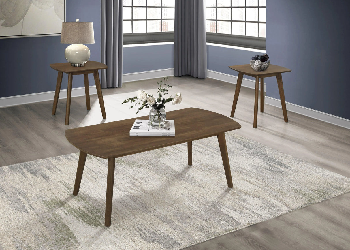 Damala Walnut 3-Piece Pack Occasional Set by Homelegance at Eve Furniture