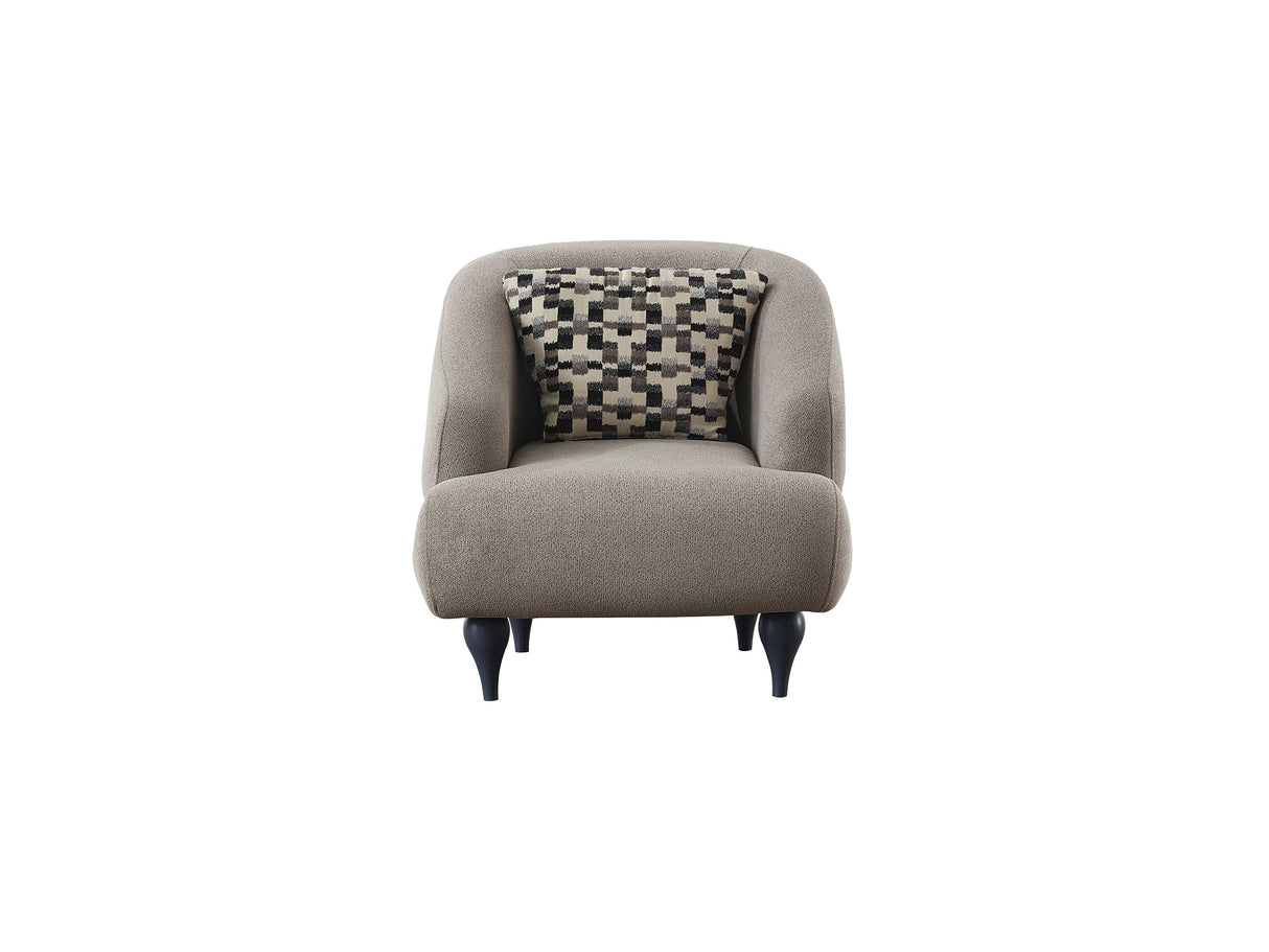 Damla 3-pieces (Sofa & Loveseat & Chair) Livingroom Set in Cream by Furnia at Eve Furniture