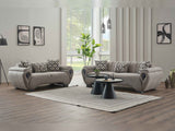 Damla 3-pieces (Sofa & Loveseat & Chair) Livingroom Set in Cream