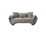 Damla 3-pieces (Sofa & Loveseat & Chair) Livingroom Set in Cream by Furnia at Eve Furniture