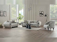 Damla Cream 3-Piece Living Room Set (Sofa & Loveseat & Chair)