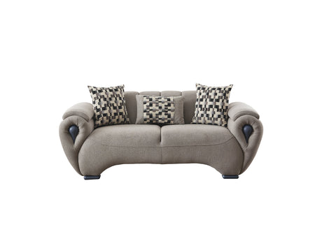 Damla Cream 3-pieces (Sofa & Loveseat & Chair) Living Room Set by Furnia at Eve Furniture