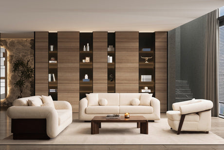 Damla Cream Living Room Set by Mobella at Eve Furniture