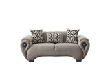 Damla Stationary Loveseat Cream by Furnia at Eve Furniture
