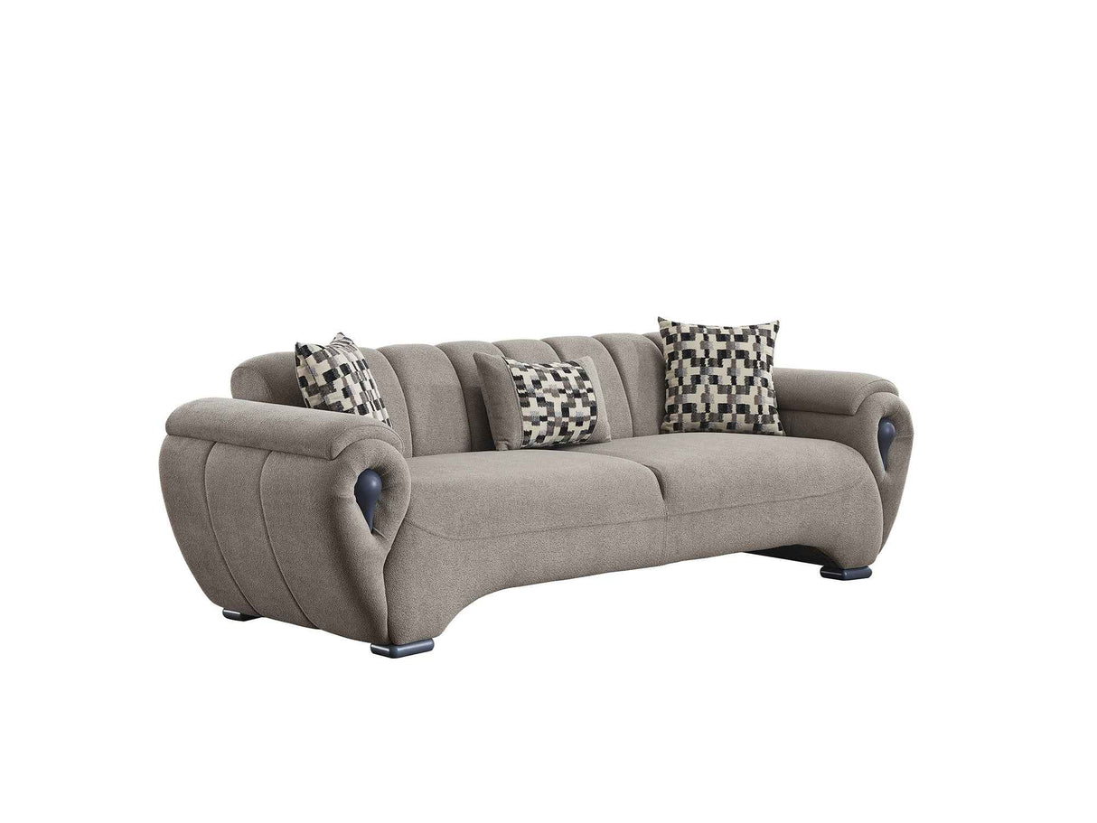 Damla Stationary Sofa in Cream by Furnia at Eve Furniture