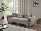 Damla Stationary Sofa in Cream by Furnia at Eve Furniture