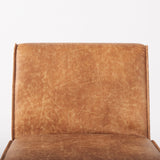 Damon 19.8L x 26.3W x 31.8H Cognac Brown Faux Leather Dining Chair, Set of 2 by Mercana at Eve Furniture