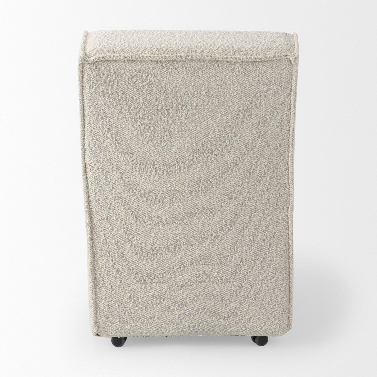 Damon Fully Upholstered Cream-Toned Fabric Dining Chair on Casters, Set of 2 by Mercana at Eve Furniture