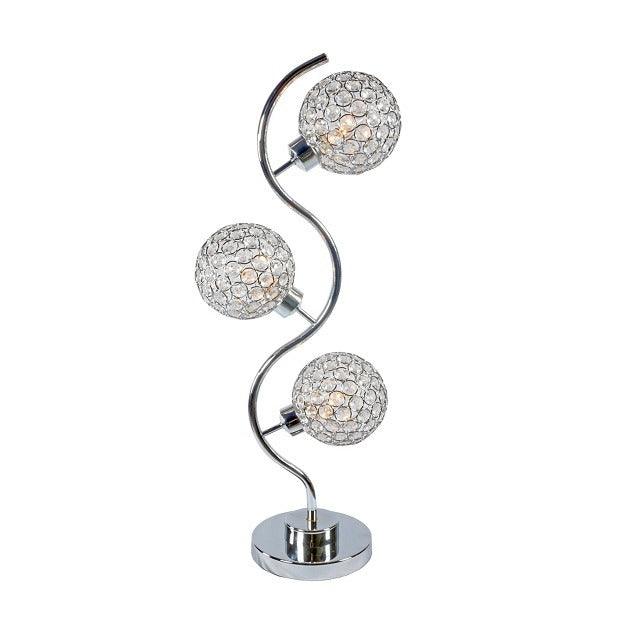 Dana 3- Piece Crystal Globe Table Lamp by Crown Mark at Eve Furniture