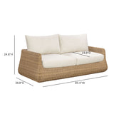 Dana 85" Cream Outdoor Sofa by TOV Furniture at Eve Furniture