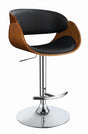 Dana Black and Chrome Adjustable Bar Stool by Coaster at Eve Furniture