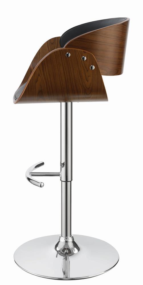 Dana Black and Chrome Adjustable Bar Stool by Coaster at Eve Furniture