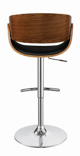 Dana Black and Chrome Adjustable Bar Stool by Coaster at Eve Furniture