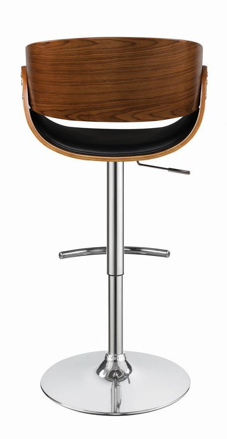 Dana Black and Chrome Adjustable Bar Stool by Coaster at Eve Furniture