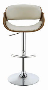 Dana Ecru/Chrome Adjustable Bar Stool by Coaster at Eve Furniture