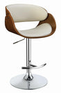 Dana Ecru/Chrome Adjustable Bar Stool by Coaster at Eve Furniture