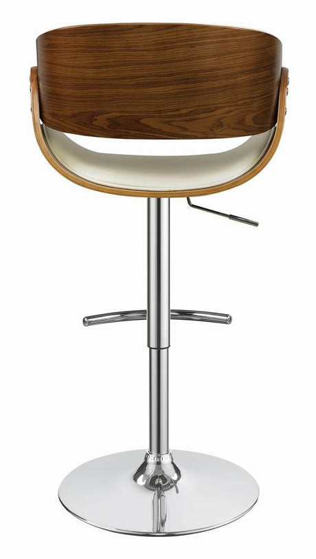 Dana Ecru/Chrome Adjustable Bar Stool by Coaster at Eve Furniture