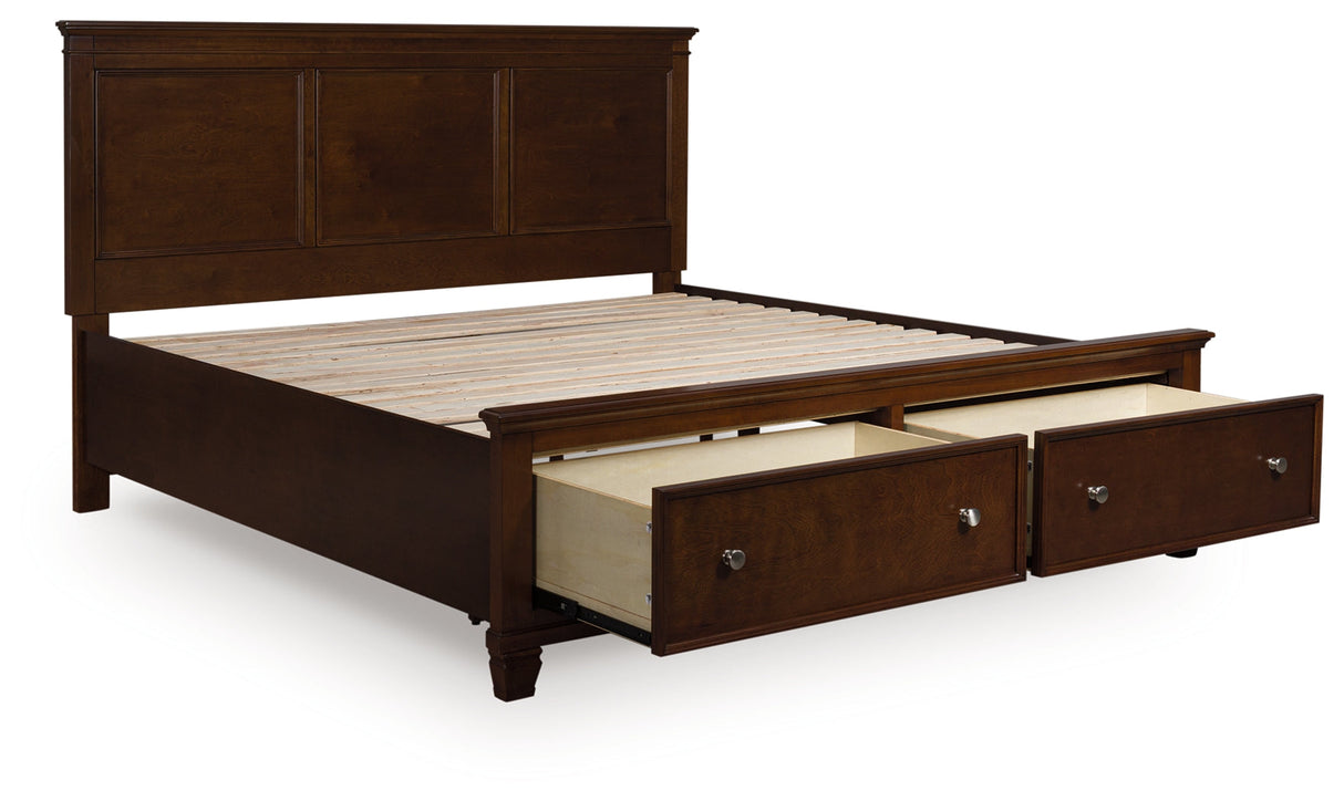 Danabrin Brown California King Panel Storage Bed by Ashley at Eve Furniture