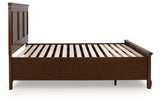 Danabrin Brown California King Panel Storage Bed by Ashley at Eve Furniture