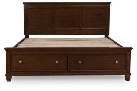 Danabrin Brown California King Panel Storage Bed by Ashley at Eve Furniture