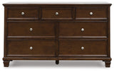 Danabrin Brown Dresser