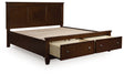 Danabrin Brown King Panel Storage Bed by Ashley at Eve Furniture