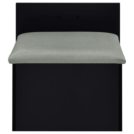 Danbury Black High Gloss 3-drawer Makeup Vanity & Stool Set by Coaster at Eve Furniture