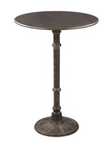 Danbury Dark Russet/Antique Bronze Round Bar Table