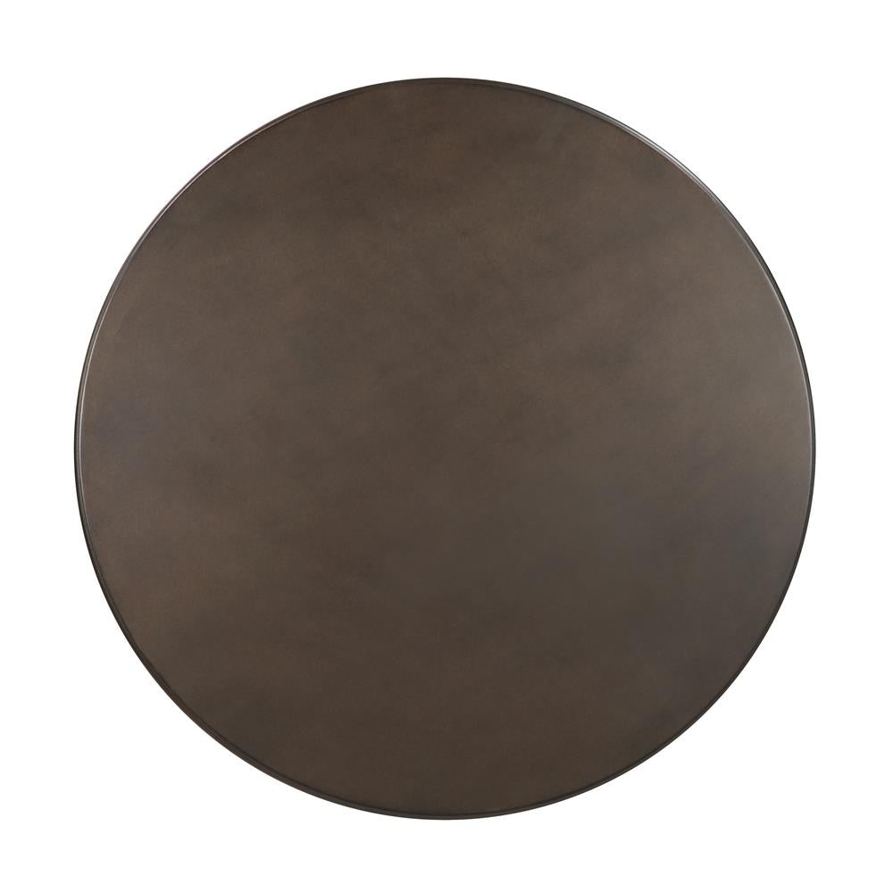 Danbury Dark Russet/Antique Bronze Round Bar Table