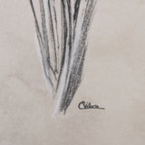 Dandelion Drawing II by Mercana Studio Hand Embellished Textured Framed Art Print Matted under Glass by Mercana at Eve Furniture