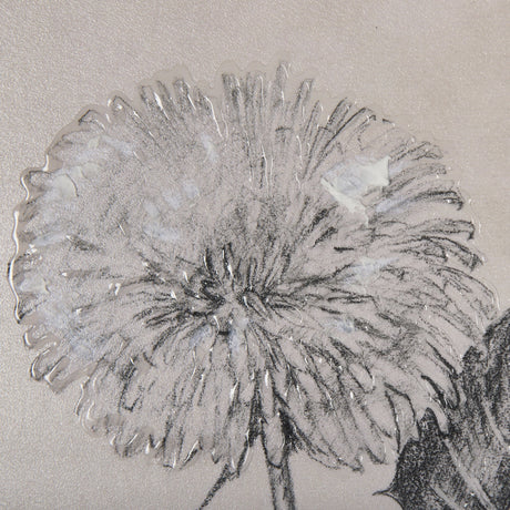 Dandelion Drawing II by Mercana Studio Hand Embellished Textured Framed Art Print Matted under Glass by Mercana at Eve Furniture