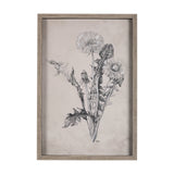 Dandelion Drawing II by Mercana Studio Hand Embellished Textured Framed Art Print Matted under Glass by Mercana at Eve Furniture