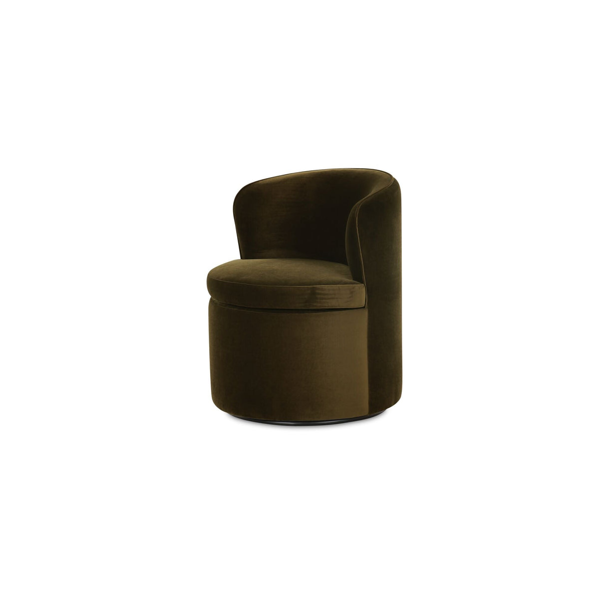 Dane Faux Green Mohair Swivel Dining Chair by MOES at Eve Furniture