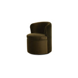 Dane Faux Green Mohair Swivel Dining Chair by MOES at Eve Furniture