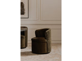 Dane Faux Green Mohair Swivel Dining Chair by MOES at Eve Furniture