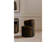 Dane Faux Green Mohair Swivel Dining Chair