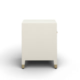 Dani 25" Cream Faux Shagreen Nightstand with Drawer by TOV Furniture at Eve Furniture