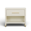 Dani 25" Cream Faux Shagreen Nightstand with Drawer by TOV Furniture at Eve Furniture