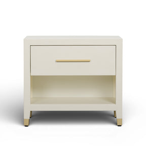 Dani 25" Cream Faux Shagreen Nightstand with Drawer by TOV Furniture at Eve Furniture