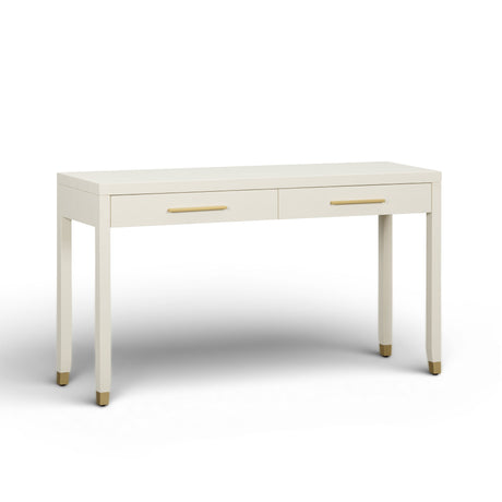 Dani 54" Cream Faux Shagreen 2-Drawer Console Table by TOV Furniture at Eve Furniture
