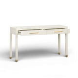 Dani 54" Cream Faux Shagreen 2-Drawer Console Table by TOV Furniture at Eve Furniture