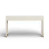 Dani 54" Cream Faux Shagreen 2-Drawer Console Table by TOV Furniture at Eve Furniture