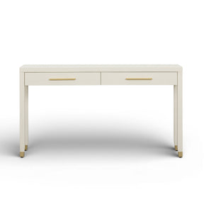 Dani 54" Cream Faux Shagreen 2-Drawer Console Table by TOV Furniture at Eve Furniture