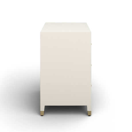 Dani 62" Cream Faux Shagreen 6-Drawer Dresser by TOV Furniture at Eve Furniture