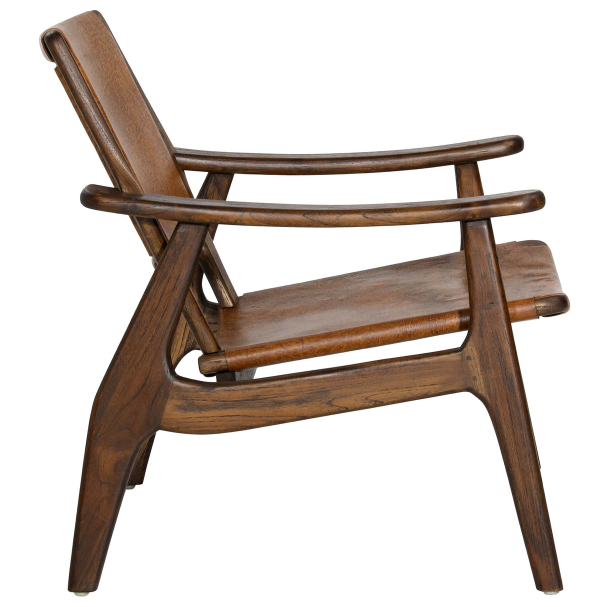 Dania Leather Chair, Medium Brown by Dovetail at Eve Furniture
