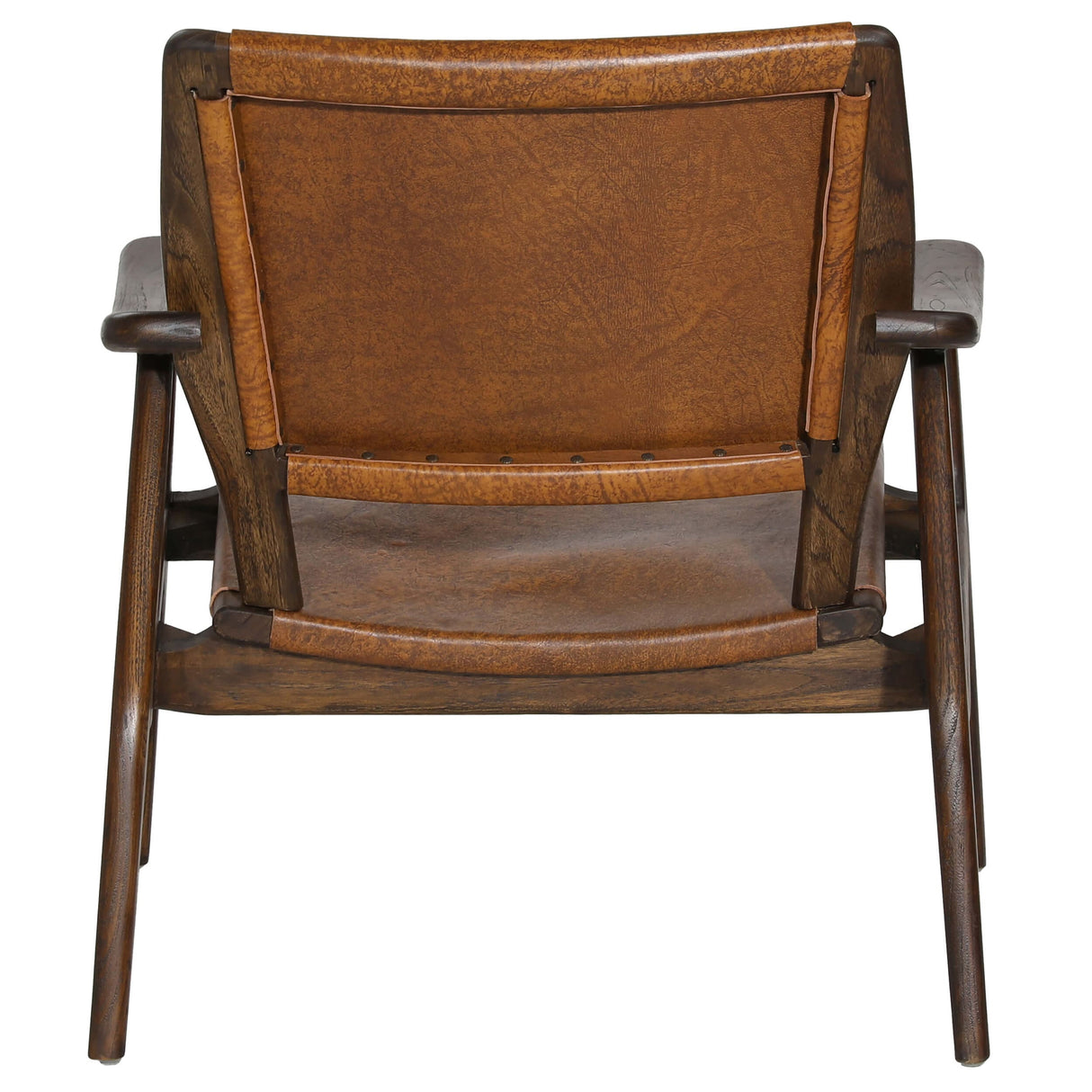 Dania Leather Chair, Medium Brown by Dovetail at Eve Furniture