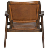 Dania Leather Chair, Medium Brown by Dovetail at Eve Furniture